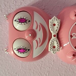 Jeweled Strawberry Ice Pink Kit-Cat Klock clock SUPER RARE